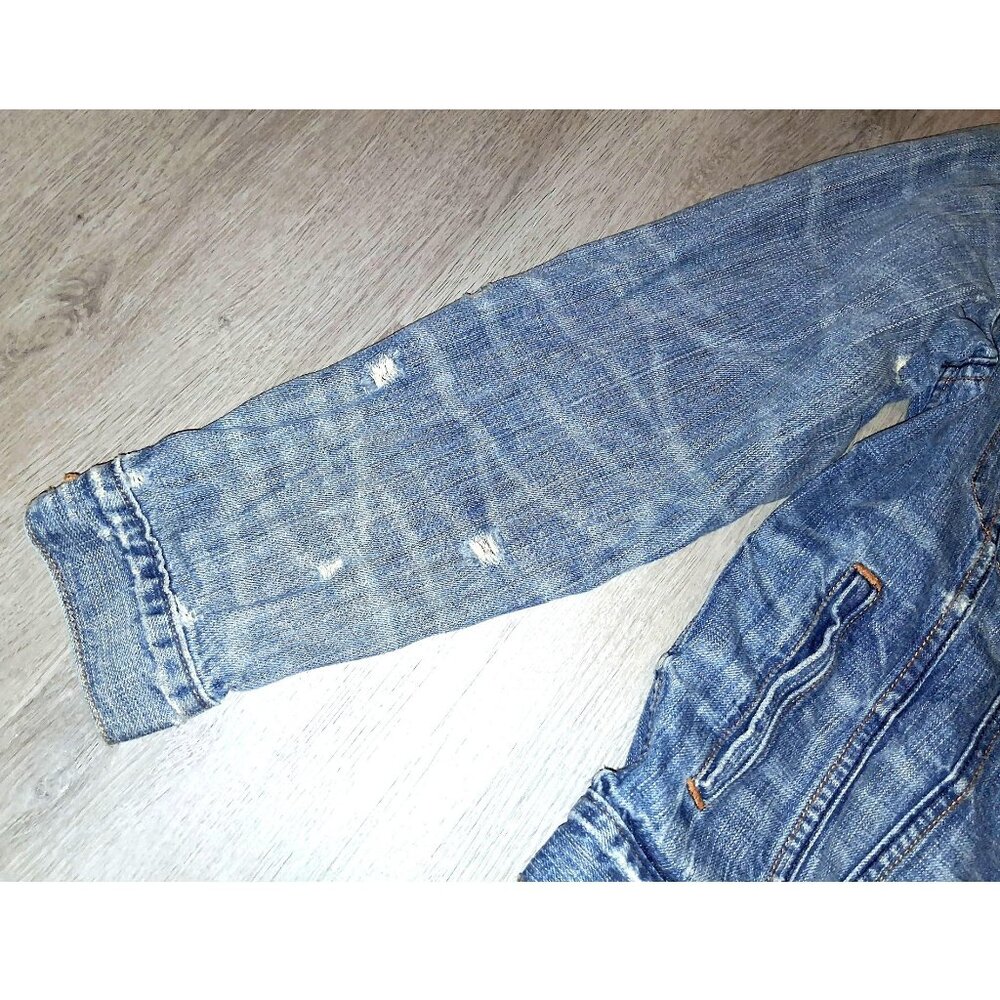 Levi's 70507 Standard Trucker Distressed Denim Jean Jacket Men's Size Medium - Picture 4 of 9